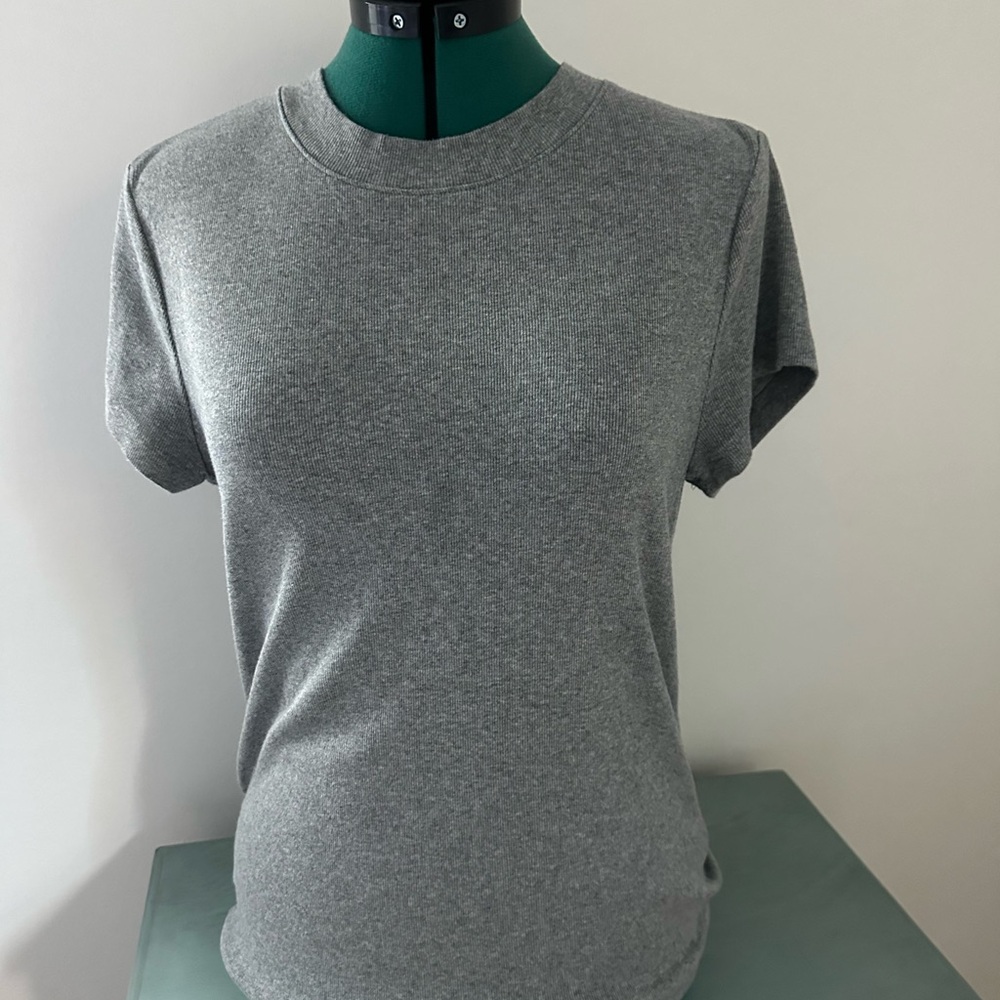 a new day Charcoal Gray Short Sleeve Top